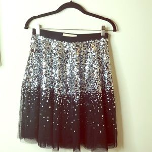 Michael Kors Silver and Black Skirt